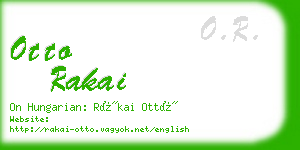 otto rakai business card